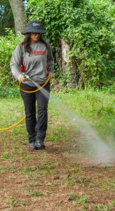 skid sprayer for ticks